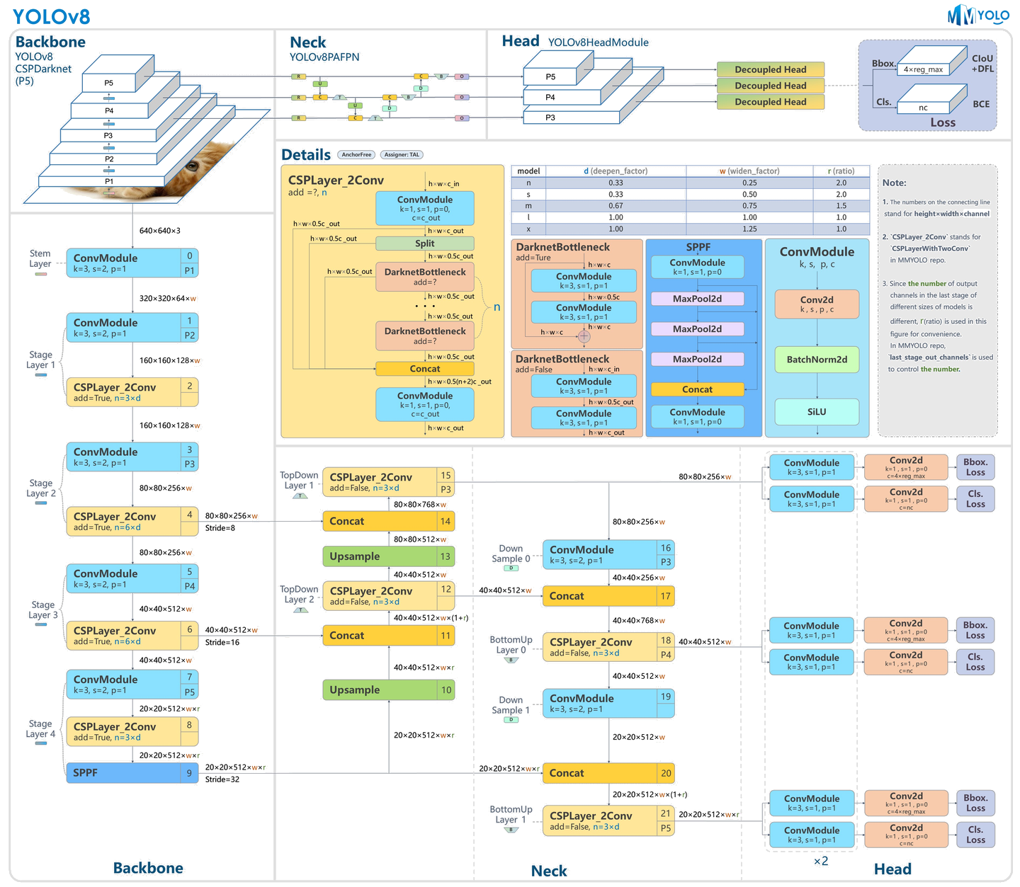 YOLOv8 アーキテクチャ
